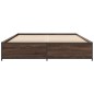 vidaXL Bettgestell Braun Eichen-Optik 140x190 cm Holzwerkstoff Metall vidaXL Bettgestell Braun Eichen-Optik 140x190 cm Holzwerkstoff Metall