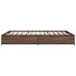 vidaXL Bettgestell Braun Eichen-Optik 140x190 cm Holzwerkstoff Metall vidaXL Bettgestell Braun Eichen-Optik 140x190 cm Holzwerkstoff Metall