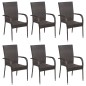 7-tlg. Garten-Essgruppe Poly Rattan Braun 7-tlg. Garten-Essgruppe Poly Rattan Braun