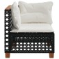 vidaXL Garten-Ecksofa mit Kissen Schwarz Poly Rattan vidaXL Garten-Ecksofa mit Kissen Schwarz Poly Rattan