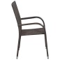 7-tlg. Garten-Essgruppe Poly Rattan Braun 7-tlg. Garten-Essgruppe Poly Rattan Braun