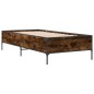 vidaXL Bettgestell Räuchereiche 90x190 cm Holzwerkstoff und Metall vidaXL Bettgestell Räuchereiche 90x190 cm Holzwerkstoff und Metall