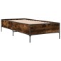 vidaXL Bettgestell Räuchereiche 90x190 cm Holzwerkstoff und Metall vidaXL Bettgestell Räuchereiche 90x190 cm Holzwerkstoff und Metall