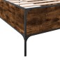 vidaXL Bettgestell Räuchereiche 90x190 cm Holzwerkstoff und Metall vidaXL Bettgestell Räuchereiche 90x190 cm Holzwerkstoff und Metall