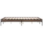 vidaXL Bettgestell Braun Eichen-Optik 140x190 cm Holzwerkstoff Metall vidaXL Bettgestell Braun Eichen-Optik 140x190 cm Holzwerkstoff Metall