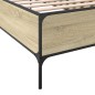 vidaXL Bettgestell Sonoma-Eiche 100x200 cm Holzwerkstoff und Metall vidaXL Bettgestell Sonoma-Eiche 100x200 cm Holzwerkstoff und Metall