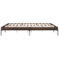 vidaXL Bettgestell Braun Eichen-Optik 200x200 cm Holzwerkstoff Metall vidaXL Bettgestell Braun Eichen-Optik 200x200 cm Holzwerkstoff Metall