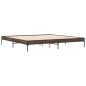 vidaXL Bettgestell Braun Eichen-Optik 200x200 cm Holzwerkstoff Metall vidaXL Bettgestell Braun Eichen-Optik 200x200 cm Holzwerkstoff Metall