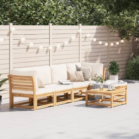 vidaXL 6-tlg. Garten-Lounge-Set mit Kissen Massivholz Akazie