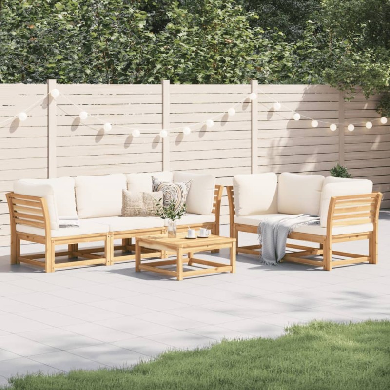 vidaXL 6-tlg. Garten-Lounge-Set mit Kissen Massivholz Akazie vidaXL 6-tlg. Garten-Lounge-Set mit Kissen Massivholz Akazie