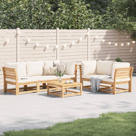 vidaXL 6-tlg. Garten-Lounge-Set mit Kissen Massivholz Akazie