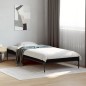 vidaXL Bettgestell Schwarz 75x190 cm Holzwerkstoff und Metall vidaXL Bettgestell Schwarz 75x190 cm Holzwerkstoff und Metall