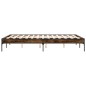 vidaXL Bettgestell Räuchereiche 120x200 cm Holzwerkstoff und Metall vidaXL Bettgestell Räuchereiche 120x200 cm Holzwerkstoff und Metall