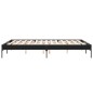 vidaXL Bettgestell Schwarz 140x200 cm Holzwerkstoff und Metall vidaXL Bettgestell Schwarz 140x200 cm Holzwerkstoff und Metall