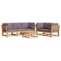 vidaXL 6-tlg. Garten-Lounge-Set mit Kissen Massivholz Akazie vidaXL 6-tlg. Garten-Lounge-Set mit Kissen Massivholz Akazie