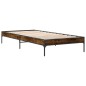 vidaXL Bettgestell Räuchereiche 100x200 cm Holzwerkstoff und Metall vidaXL Bettgestell Räuchereiche 100x200 cm Holzwerkstoff und Metall