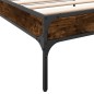 vidaXL Bettgestell Räuchereiche 100x200 cm Holzwerkstoff und Metall vidaXL Bettgestell Räuchereiche 100x200 cm Holzwerkstoff und Metall