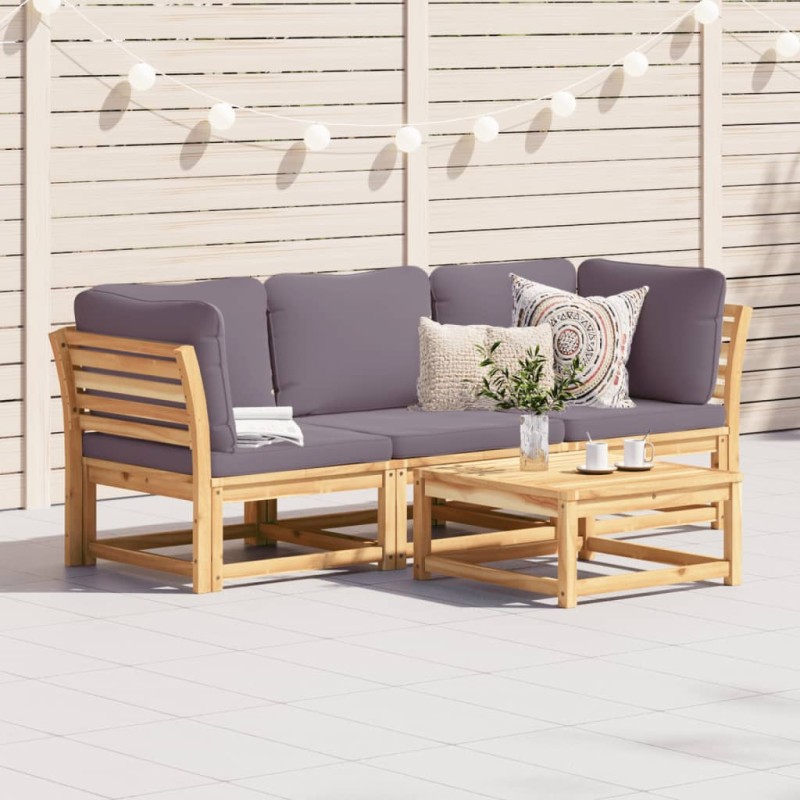 vidaXL 3-tlg. Garten-Lounge-Set mit Kissen Massivholz Akazie vidaXL 3-tlg. Garten-Lounge-Set mit Kissen Massivholz Akazie