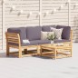 vidaXL 3-tlg. Garten-Lounge-Set mit Kissen Massivholz Akazie vidaXL 3-tlg. Garten-Lounge-Set mit Kissen Massivholz Akazie