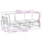 vidaXL 3-tlg. Garten-Lounge-Set mit Kissen Massivholz Akazie vidaXL 3-tlg. Garten-Lounge-Set mit Kissen Massivholz Akazie