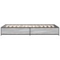 vidaXL Bettgestell Grau Sonoma 75x190 cm Holzwerkstoff und Metall