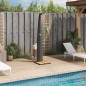 vidaXL Gartendusche Schwarz 55x60x224 cm Poly Rattan und Akazienholz vidaXL Gartendusche Schwarz 55x60x224 cm Poly Rattan und Akazienholz