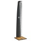 vidaXL Gartendusche Schwarz 55x60x224 cm Poly Rattan und Akazienholz vidaXL Gartendusche Schwarz 55x60x224 cm Poly Rattan und Akazienholz