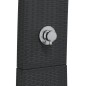 vidaXL Gartendusche Schwarz 55x60x224 cm Poly Rattan und Akazienholz vidaXL Gartendusche Schwarz 55x60x224 cm Poly Rattan und Akazienholz