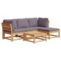 vidaXL 5-tlg. Garten-Lounge-Set mit Kissen Massivholz Akazie vidaXL 5-tlg. Garten-Lounge-Set mit Kissen Massivholz Akazie