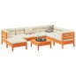 vidaXL 8-tlg. Garten-Sofagarnitur mit Kissen Wachsbraun Kiefernholz vidaXL 8-tlg. Garten-Sofagarnitur mit Kissen Wachsbraun Kiefernholz