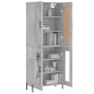 Highboard Betongrau 69,5x34x180 cm Holzwerkstoff Highboard Betongrau 69,5x34x180 cm Holzwerkstoff