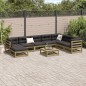 vidaXL 9-tlg. Garten-Sofagarnitur mit Kissen Kiefernholz Imprägniert vidaXL 9-tlg. Garten-Sofagarnitur mit Kissen Kiefernholz Imprägniert