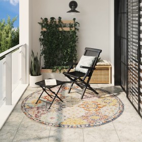 vidaXL Teppich ARBIZU Indoor und Outdoor Vintage-Design Ø 200 cm