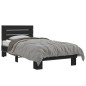 vidaXL Bettgestell Schwarz 90x190 cm Holzwerkstoff und Metall vidaXL Bettgestell Schwarz 90x190 cm Holzwerkstoff und Metall