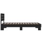 vidaXL Bettgestell Schwarz 90x190 cm Holzwerkstoff und Metall vidaXL Bettgestell Schwarz 90x190 cm Holzwerkstoff und Metall