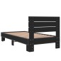 vidaXL Bettgestell Schwarz 90x190 cm Holzwerkstoff und Metall vidaXL Bettgestell Schwarz 90x190 cm Holzwerkstoff und Metall
