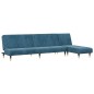 vidaXL 2-tlg. Sofagarnitur Blau Samt vidaXL 2-tlg. Sofagarnitur Blau Samt