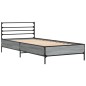 vidaXL Bettgestell Grau Sonoma 90x200 cm Holzwerkstoff und Metall vidaXL Bettgestell Grau Sonoma 90x200 cm Holzwerkstoff und Metall