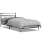 vidaXL Bettgestell Grau Sonoma 90x200 cm Holzwerkstoff und Metall vidaXL Bettgestell Grau Sonoma 90x200 cm Holzwerkstoff und Metall
