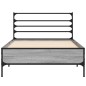 vidaXL Bettgestell Grau Sonoma 90x200 cm Holzwerkstoff und Metall vidaXL Bettgestell Grau Sonoma 90x200 cm Holzwerkstoff und Metall