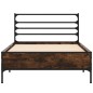 vidaXL Bettgestell Räuchereiche 90x190 cm Holzwerkstoff und Metall vidaXL Bettgestell Räuchereiche 90x190 cm Holzwerkstoff und Metall