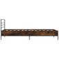 vidaXL Bettgestell Räuchereiche 90x190 cm Holzwerkstoff und Metall vidaXL Bettgestell Räuchereiche 90x190 cm Holzwerkstoff und Metall