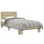 vidaXL Bettgestell Sonoma-Eiche 100x200 cm Holzwerkstoff und Metall vidaXL Bettgestell Sonoma-Eiche 100x200 cm Holzwerkstoff und Metall