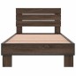 vidaXL Bettgestell Braun Eichen-Optik 90x200 cm Holzwerkstoff Metall vidaXL Bettgestell Braun Eichen-Optik 90x200 cm Holzwerkstoff Metall