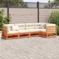 vidaXL 5-tlg. Garten-Sofagarnitur Wachsbraun Massivholz Kiefer vidaXL 5-tlg. Garten-Sofagarnitur Wachsbraun Massivholz Kiefer