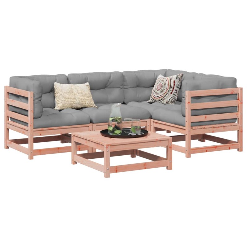 vidaXL 5-tlg. Garten-Sofagarnitur mit Kissen Massivholz Douglasie vidaXL 5-tlg. Garten-Sofagarnitur mit Kissen Massivholz Douglasie