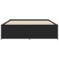 vidaXL Bettgestell Schwarz 160x200 cm Holzwerkstoff und Metall vidaXL Bettgestell Schwarz 160x200 cm Holzwerkstoff und Metall