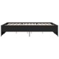 vidaXL Bettgestell Schwarz 160x200 cm Holzwerkstoff und Metall vidaXL Bettgestell Schwarz 160x200 cm Holzwerkstoff und Metall