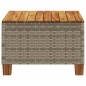 vidaXL Gartentisch Grau 55x55x36 cm Poly Rattan Akazienholz vidaXL Gartentisch Grau 55x55x36 cm Poly Rattan Akazienholz
