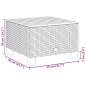 vidaXL Gartentisch Grau 55x55x36 cm Poly Rattan Akazienholz vidaXL Gartentisch Grau 55x55x36 cm Poly Rattan Akazienholz